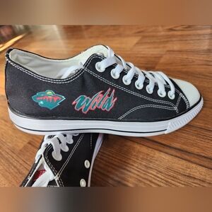 Minnesota Wild Black Canvas Sneakers Brand New!